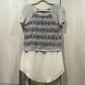 Dolan Left Coast Collection Mixed Media Embroidered Tunic | Size Small